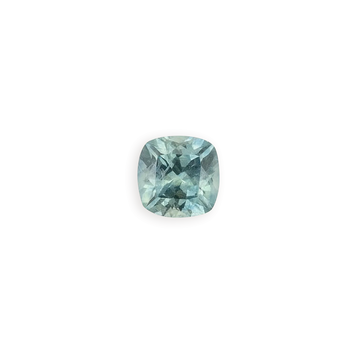 0.93ct Cushion Cut Light Blue Green Montana Sapphire SF027