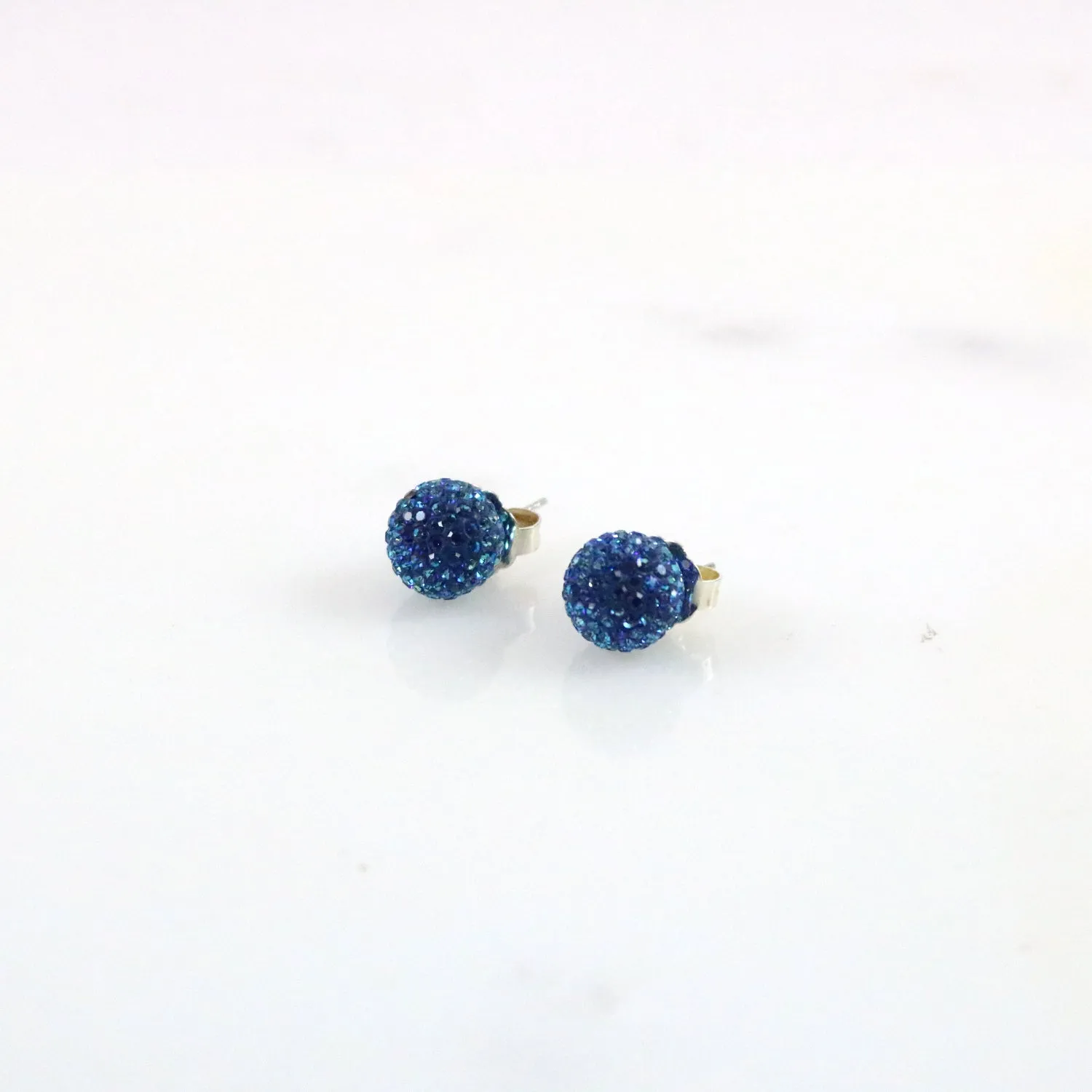 12mm Bermuda Blue Earrings