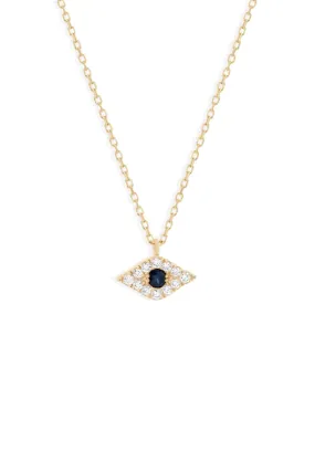 14kt Gold Evil Eye Necklace