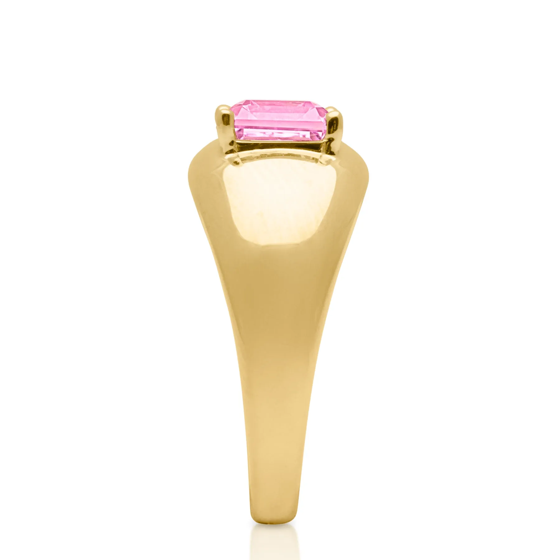 14KT Yellow Gold Pink Topaz Paloma Aperitif Ring