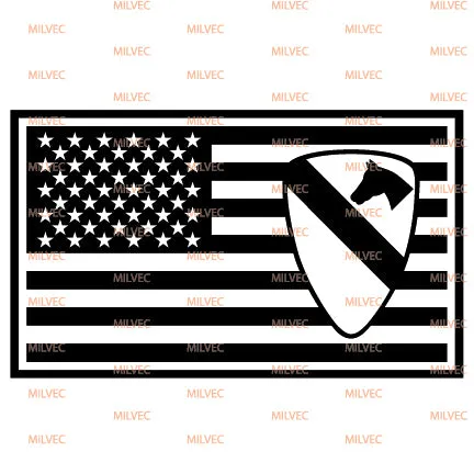 1st Cavalry in Flag Vinyl Decal