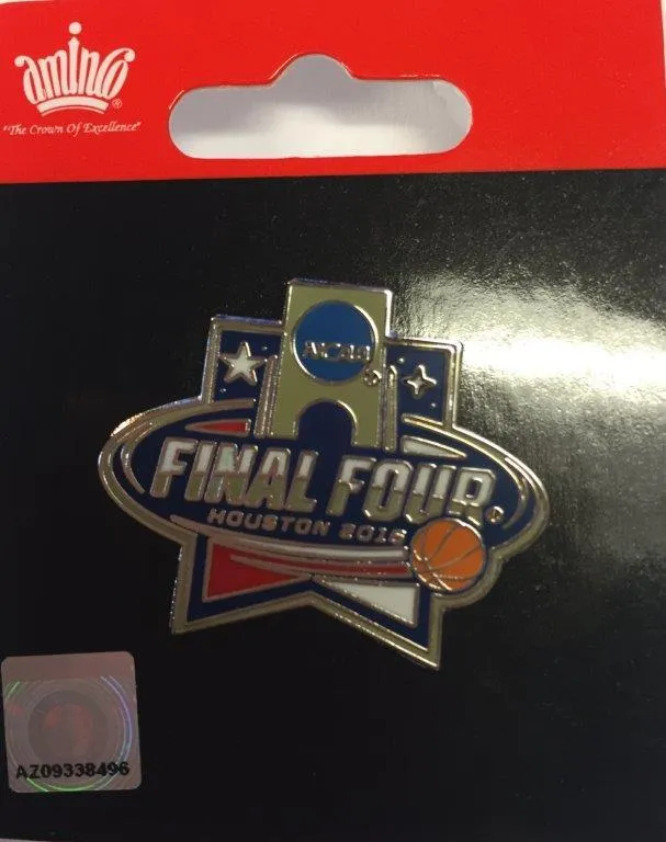 2016 NCAA Houston Final Four College Basketball Official Logo Metal Pin