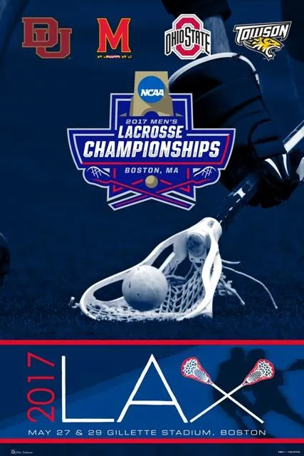 2017 LAX Lacrosse National Championship Final 4 Teams Poster Print (24x36)