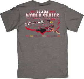 2019 Men's College World Series CWS 8 Team "Federation" Gray T-Shirt