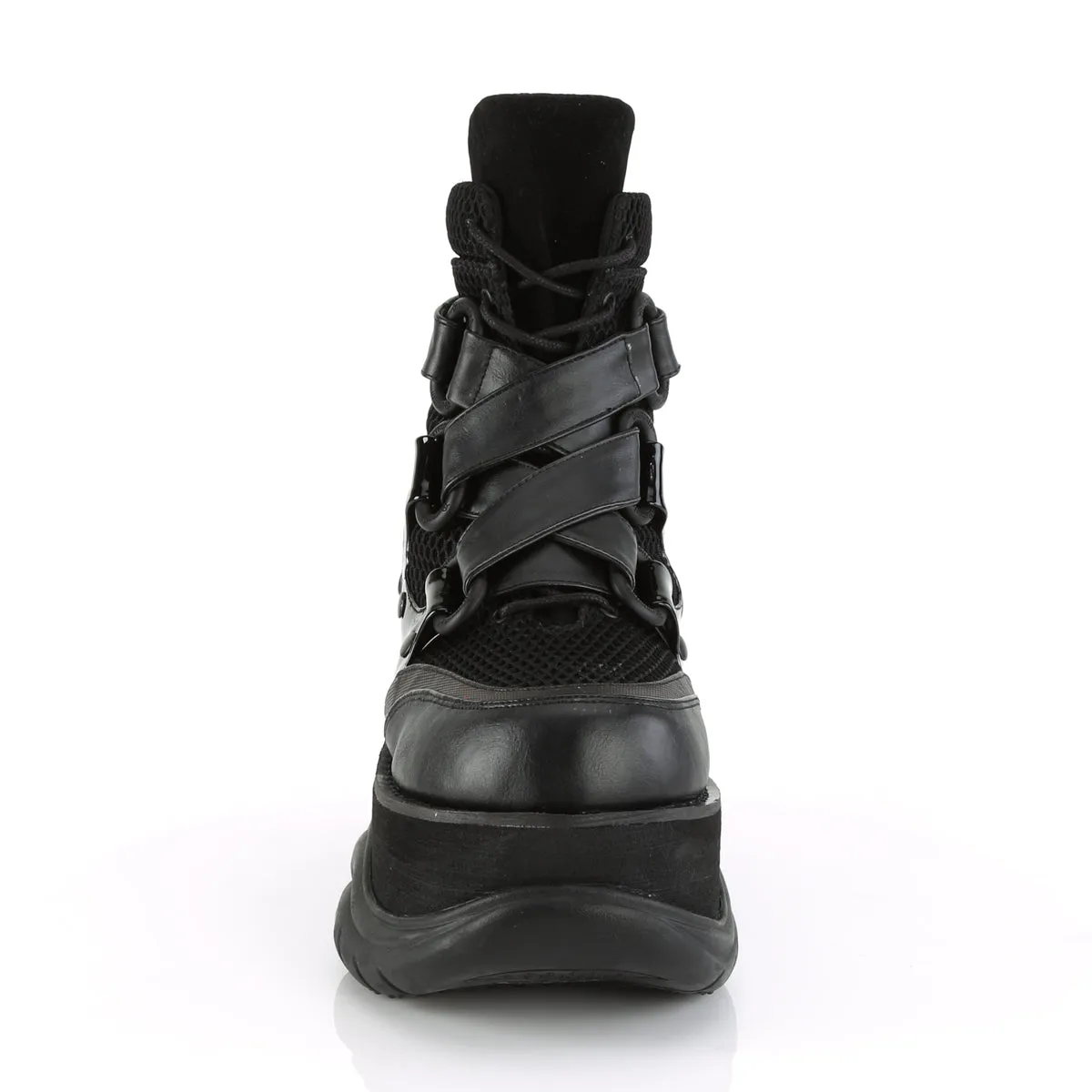 3 Inch Platform NEPTUNE-126 Black Vegan Leather