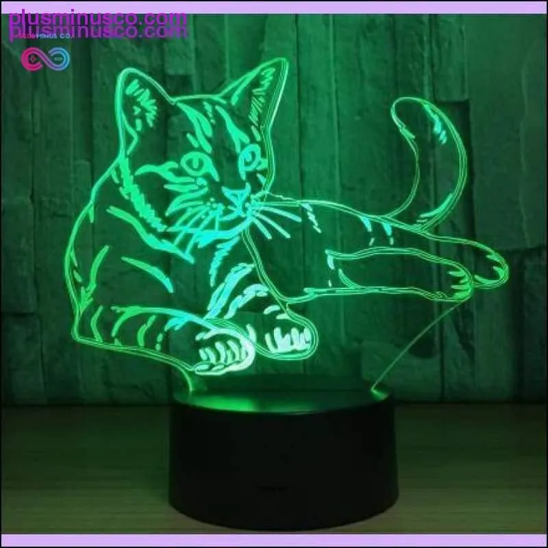 3D Visual Illusion Transparent Acrylic LED Night Light Color