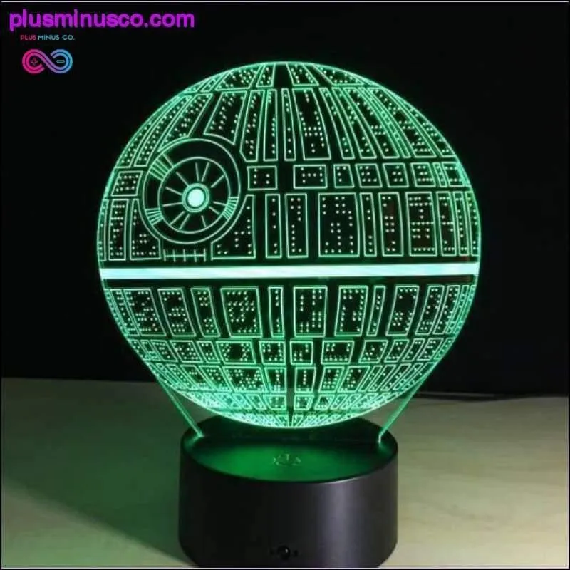 3D Visual Illusion Transparent Acrylic LED Night Light Color