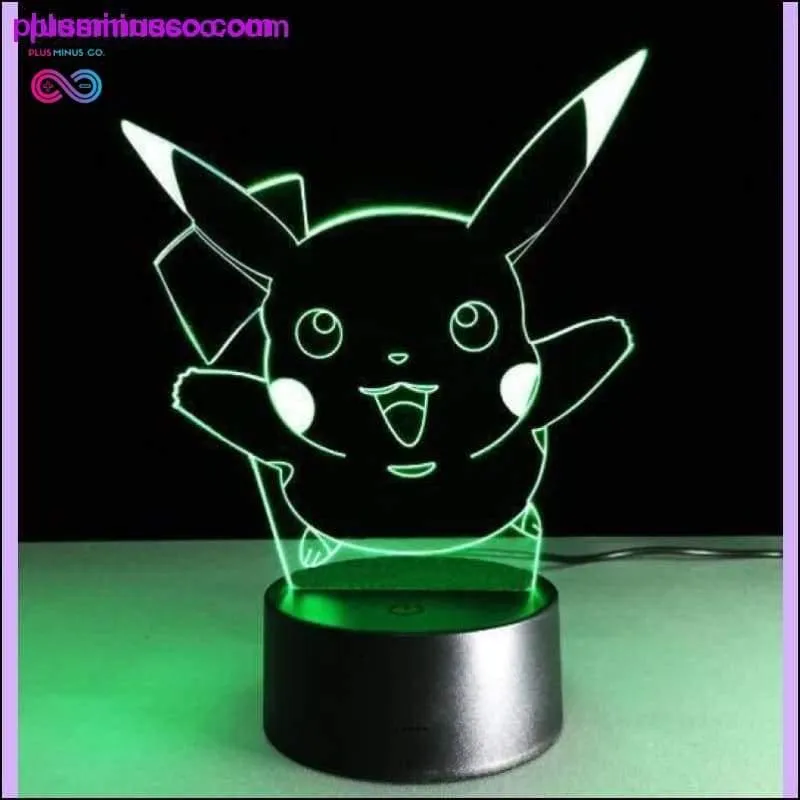 3D Visual Illusion Transparent Acrylic LED Night Light Color