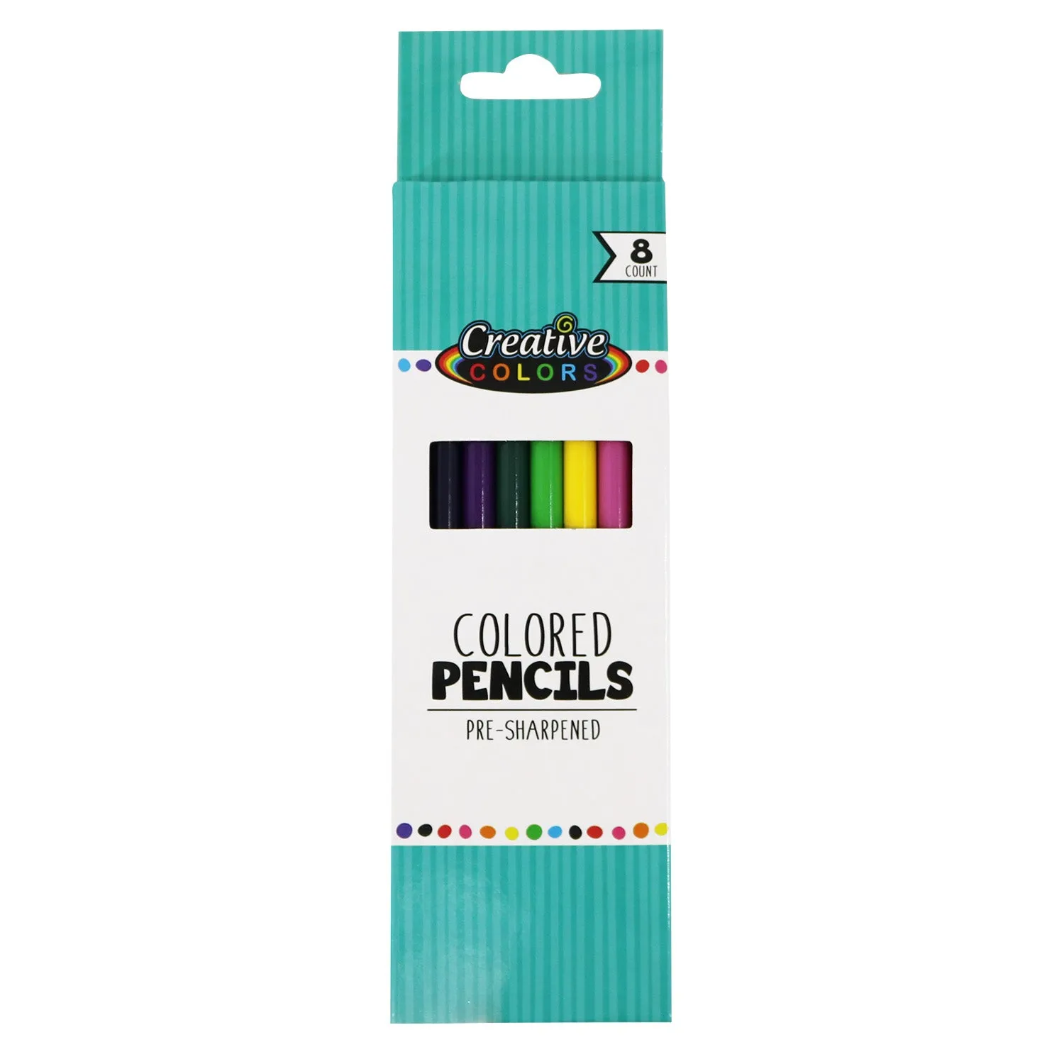 8 Pack of Colored Pencils - Bulk School Supplies Wholesale Case of 96 Packs of Colored Pencils