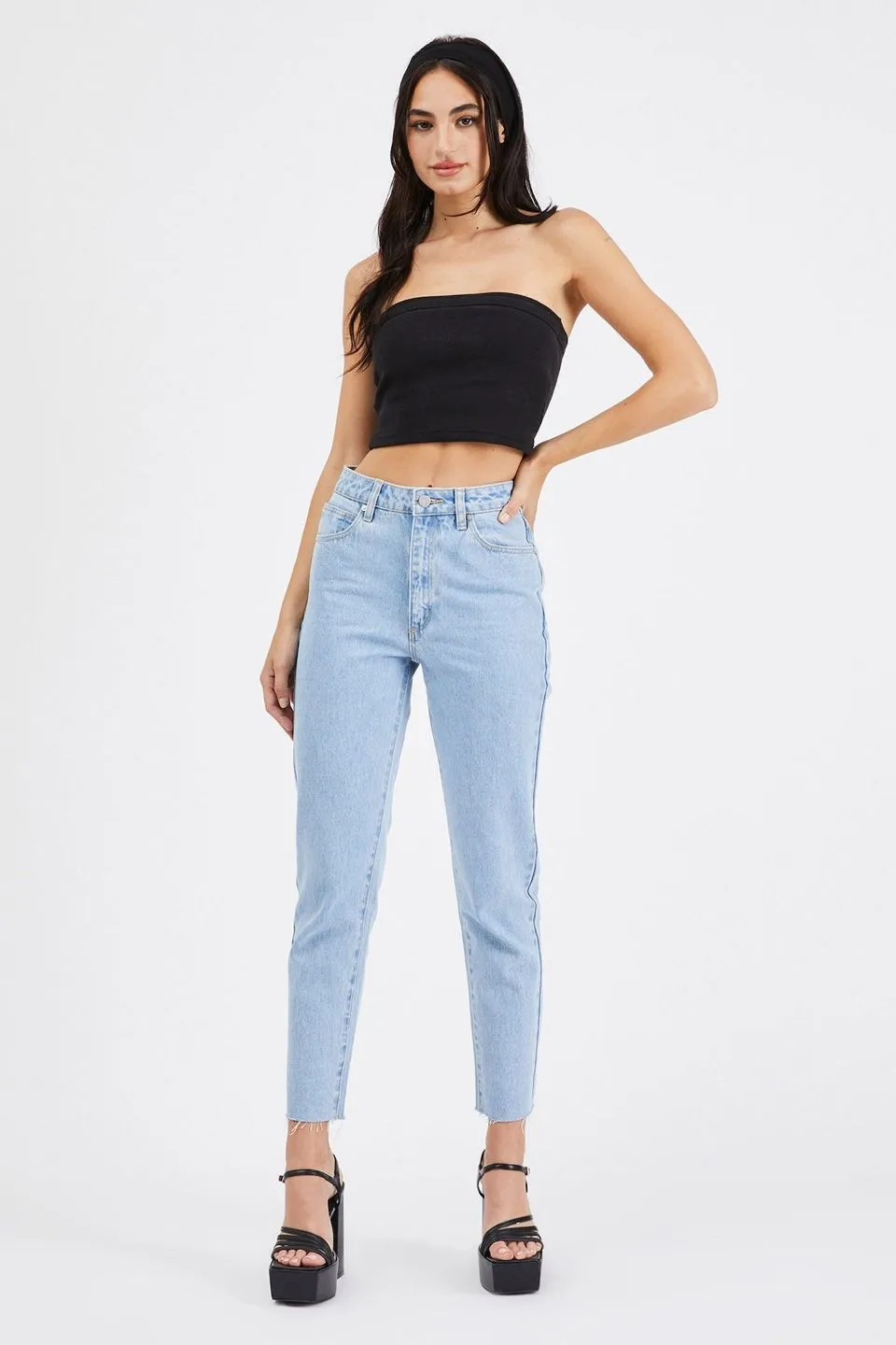 94 High Slim Walk Away Pale Blue Denim Jean