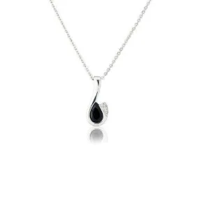 9ct White Gold Diamond and Sapphire Necklet - MMCH038-6WDSA