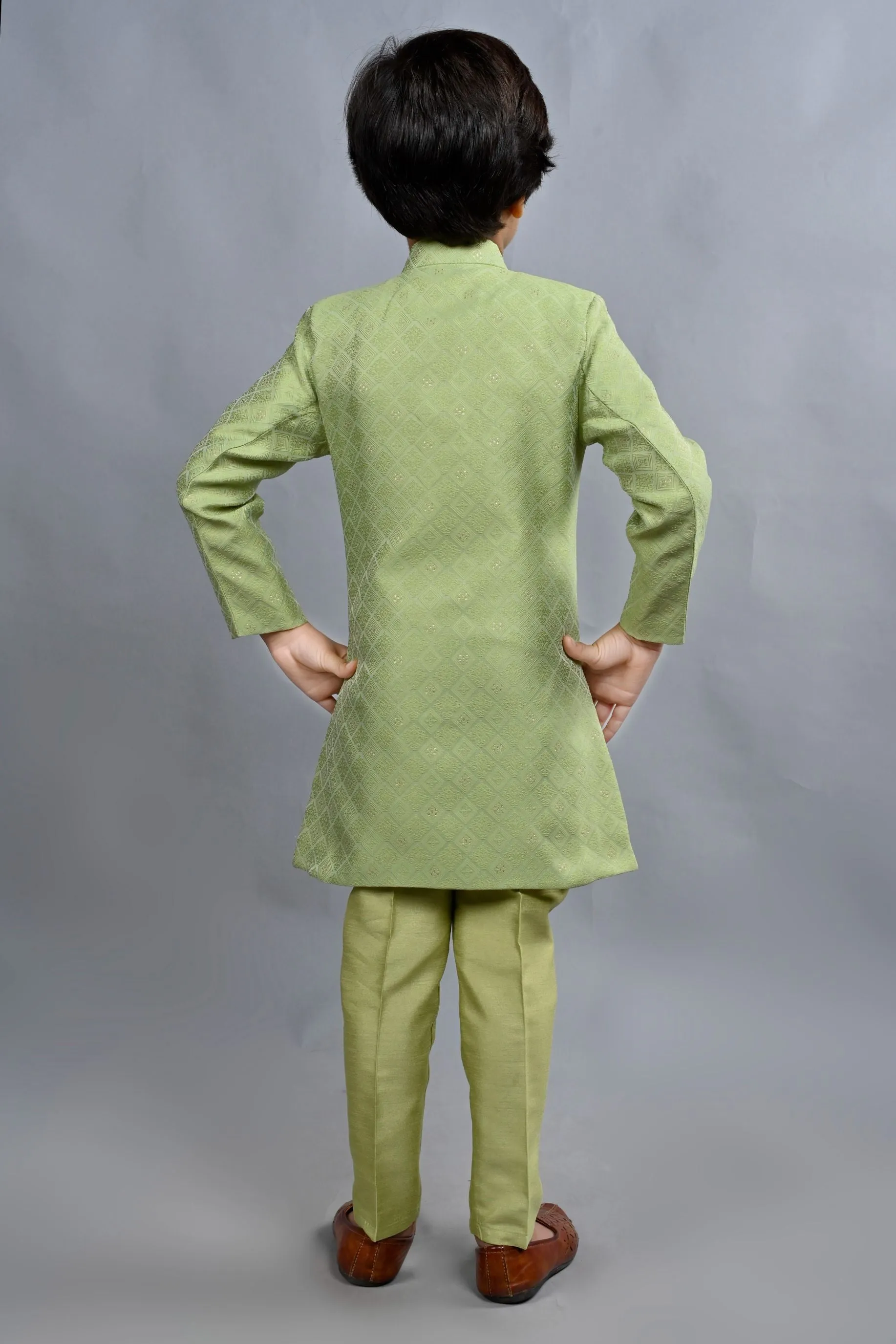 Ahhaaaa Traditional Party Wear Bollywood Style Indo-Western Sherwani for Boys