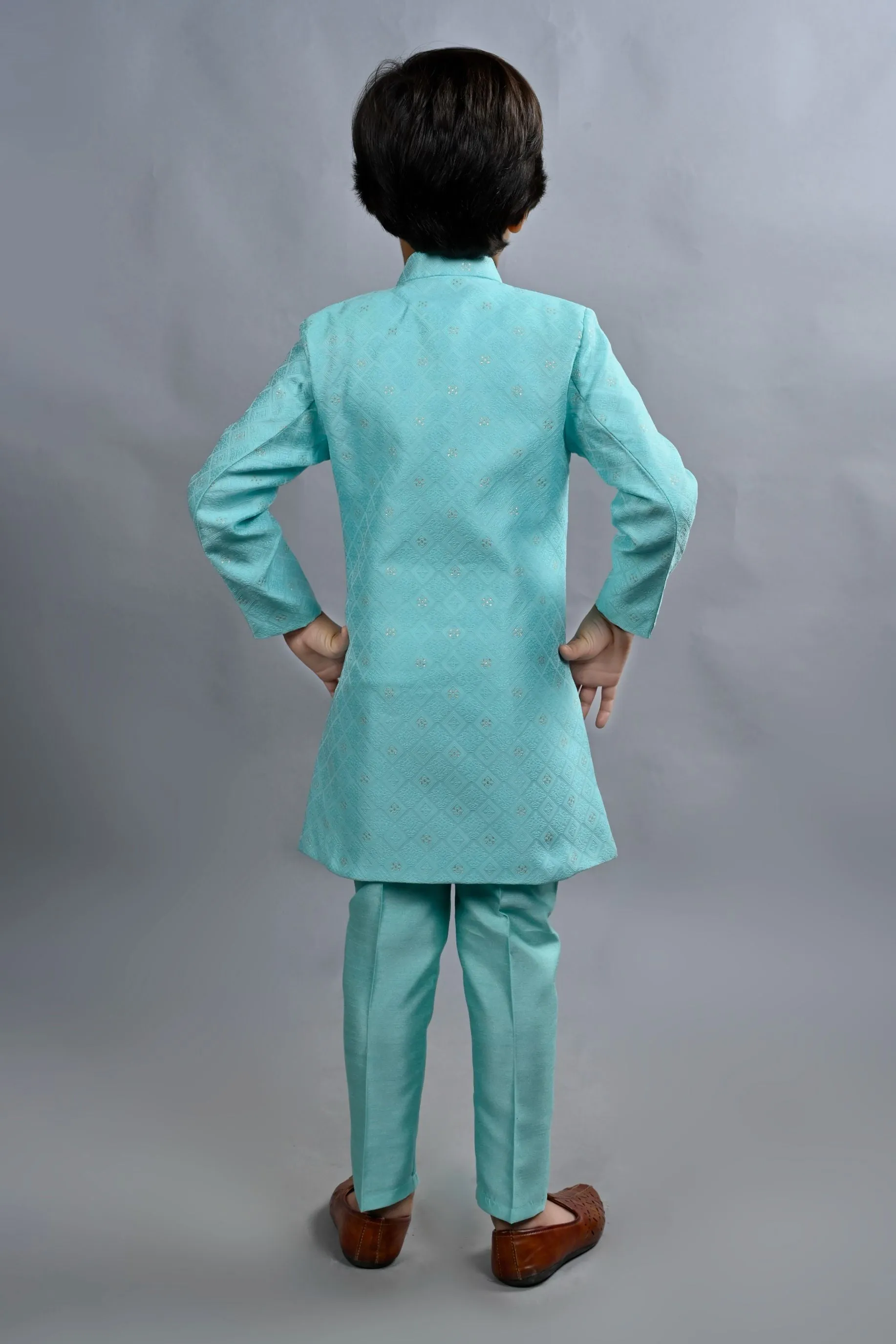 Ahhaaaa Traditional Party Wear Bollywood Style Indo-Western Sherwani for Boys