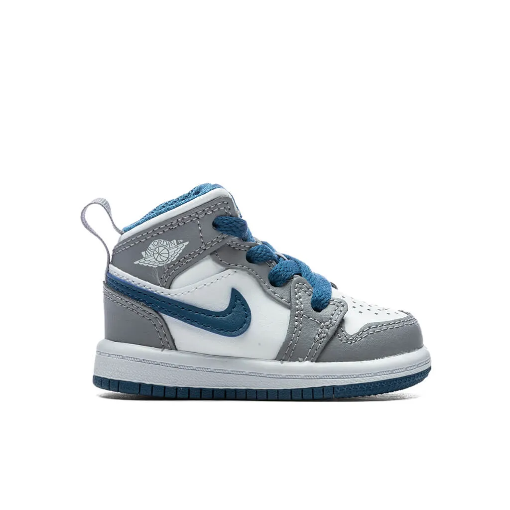 Air Jordan 1 Mid (TD) - Cement Grey/White/True Blue