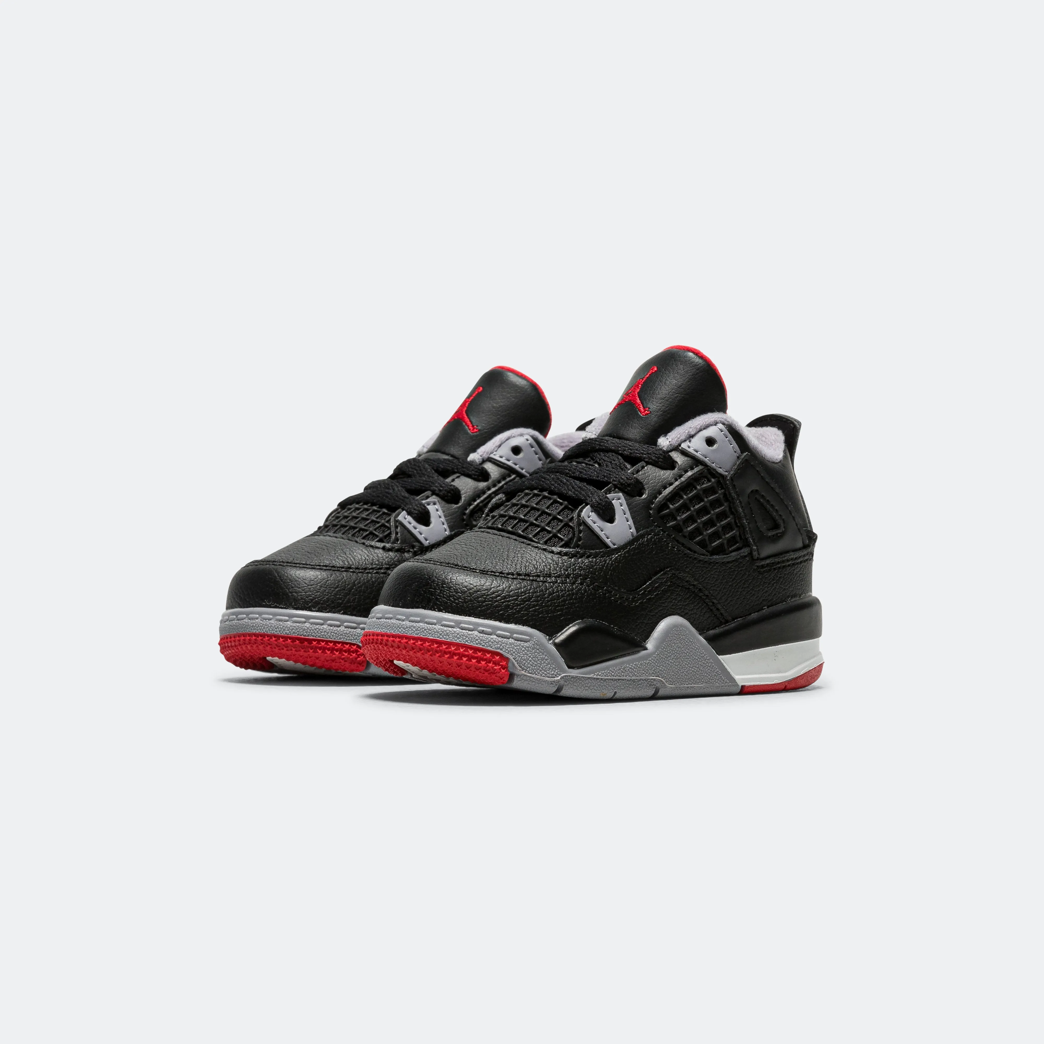 Air Jordan 4 Retro (TD) - Black/Fire-Red Cement Grey