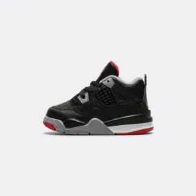 Air Jordan 4 Retro (TD) - Black/Fire-Red Cement Grey