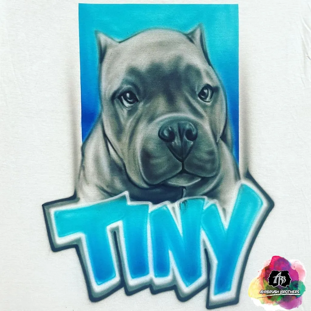 Airbrush Pet Portrait With Frame Design