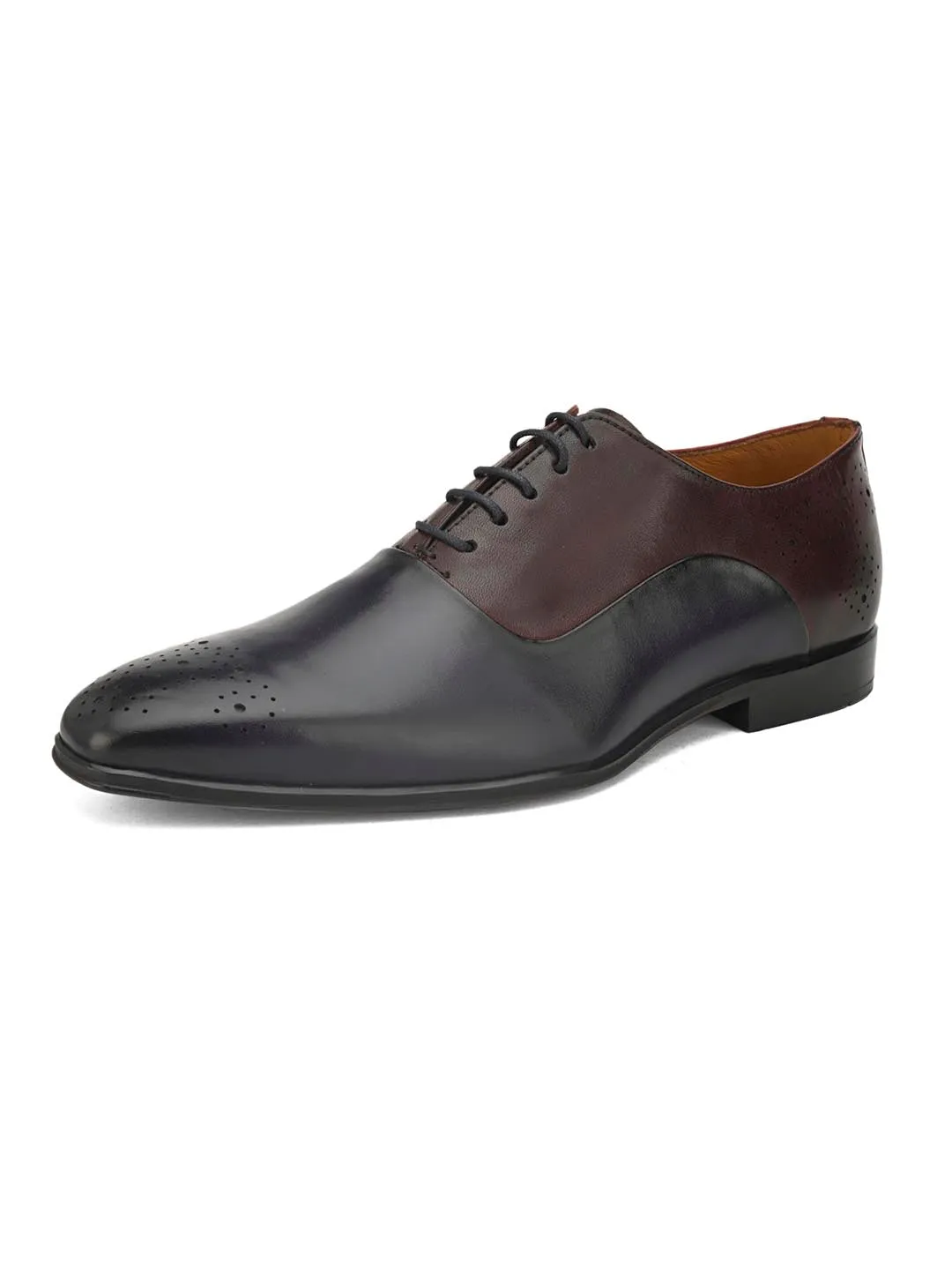 Alberto Torresi Genuine Leather Blue Bordo Office/ Dress Formal Lace Ups Shoes