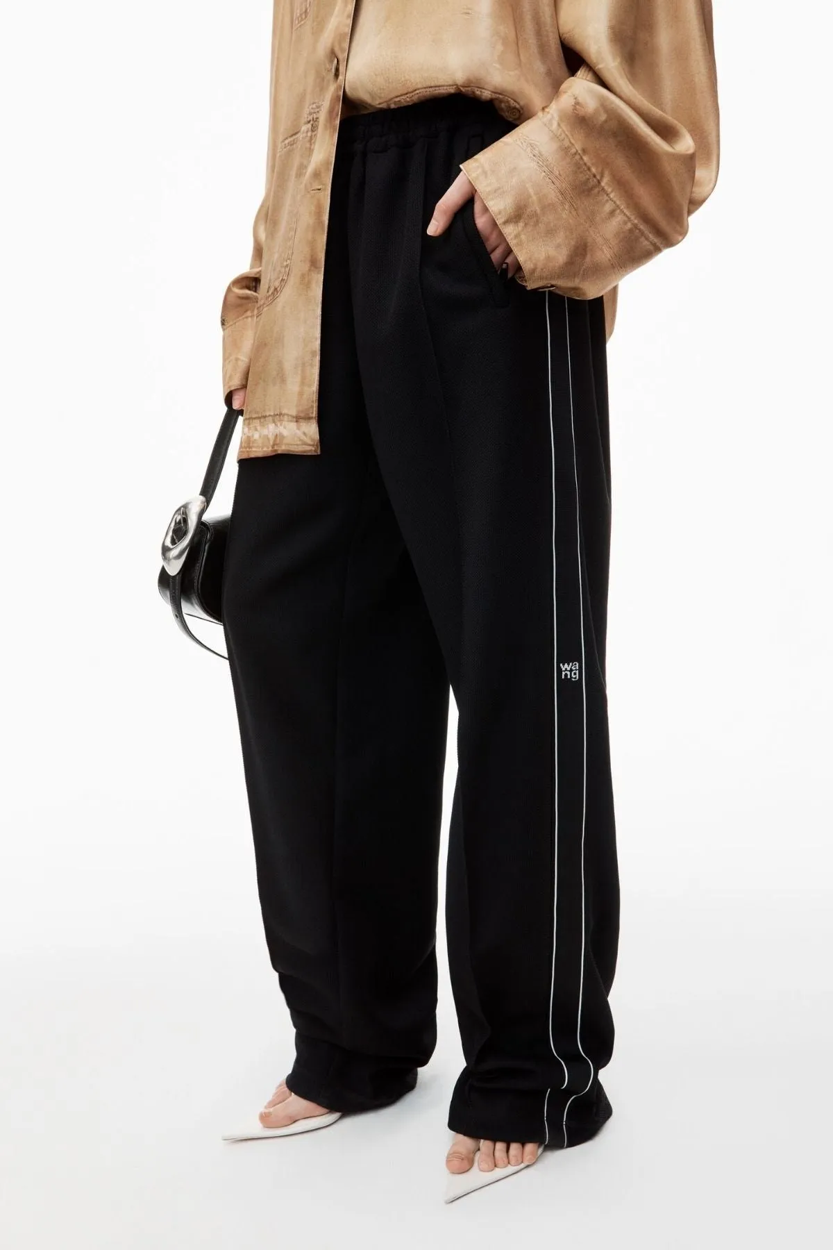 alexanderwang.t Track Pant with Logo Tape - Black