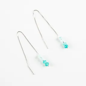 Aquamarine Threader Earrings