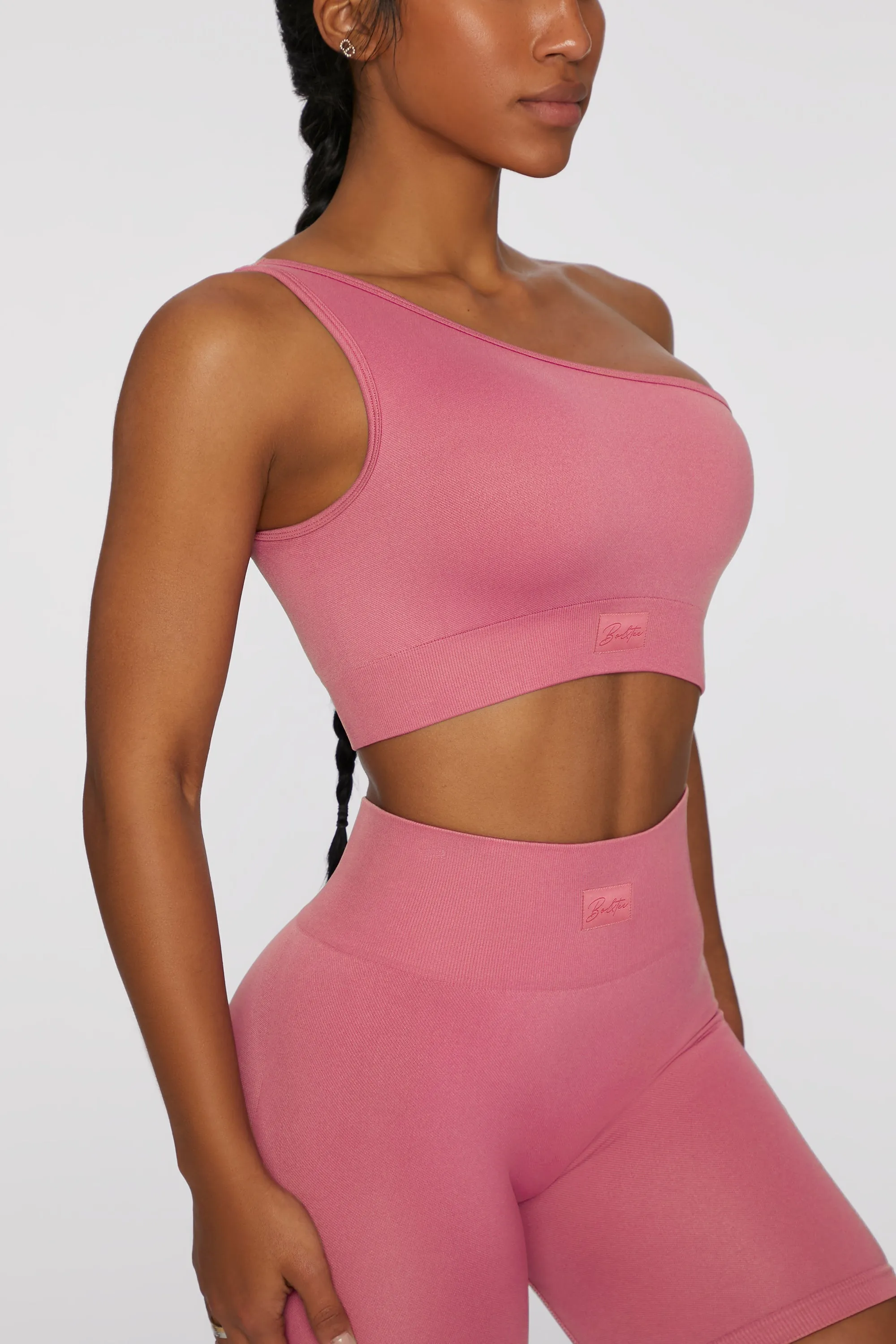 Asymmetric Crop Top in Pink