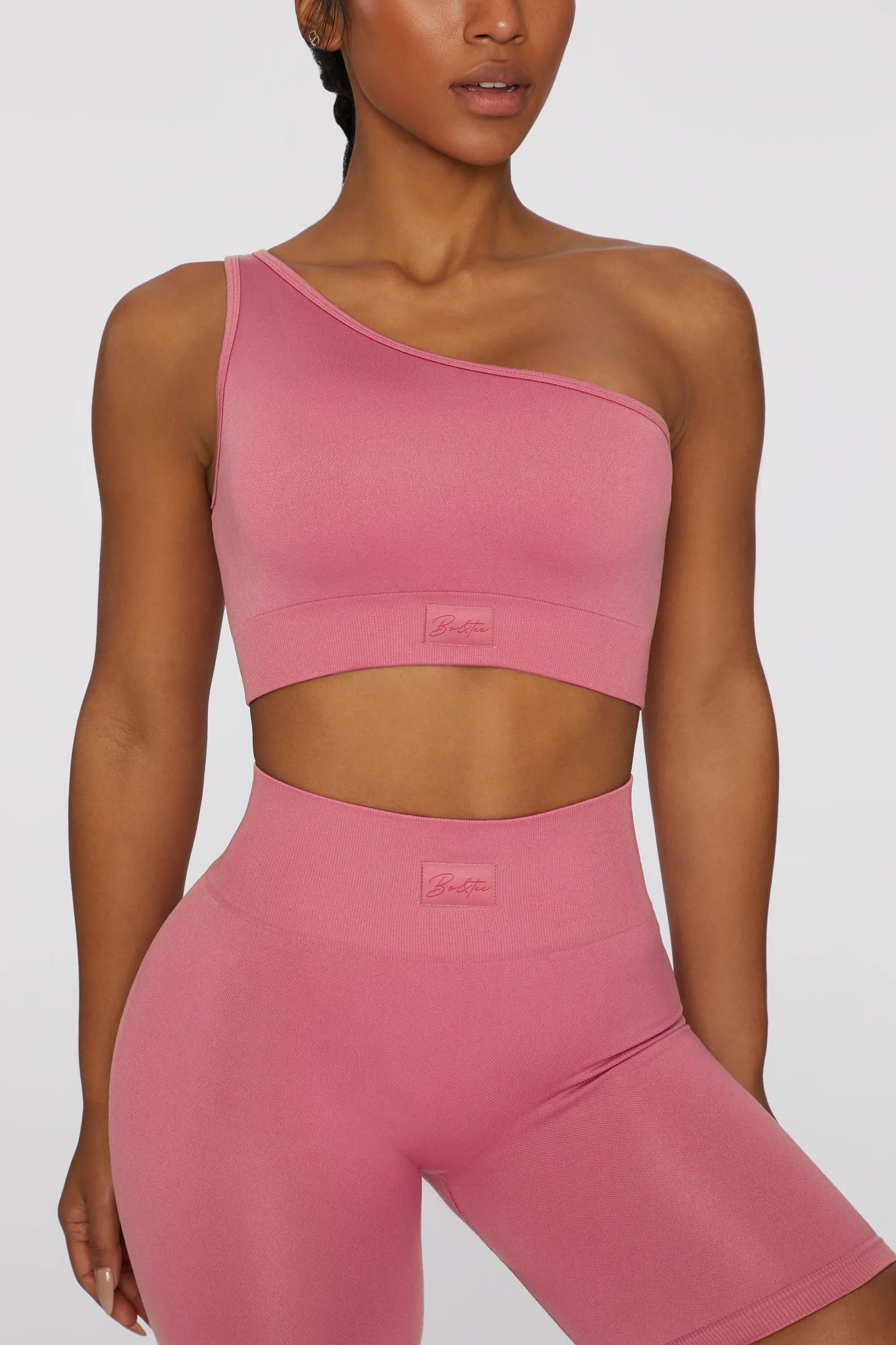 Asymmetric Crop Top in Pink