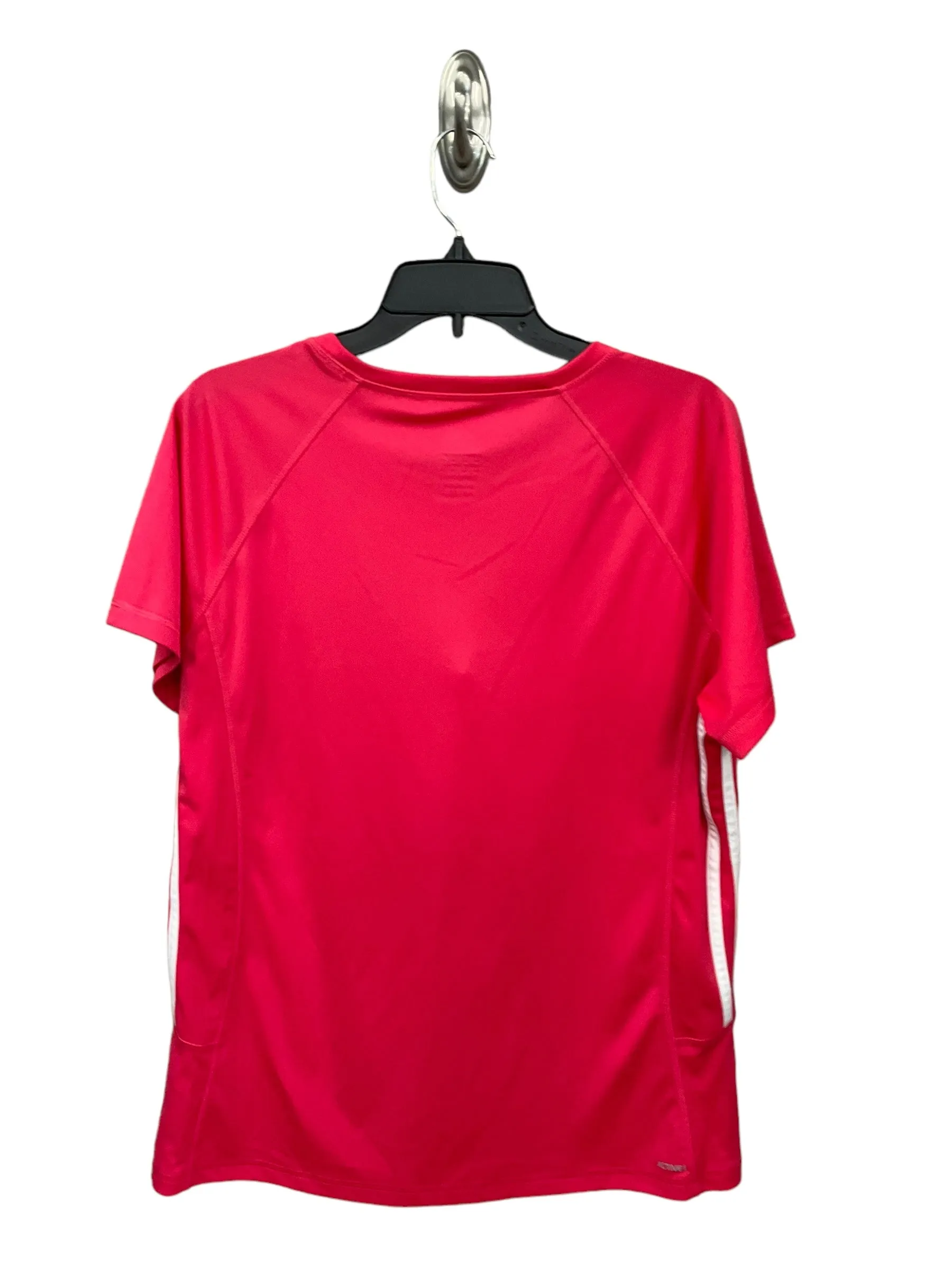 Athletic Top Short Sleeve By Adidas In Pink, Size: Xl