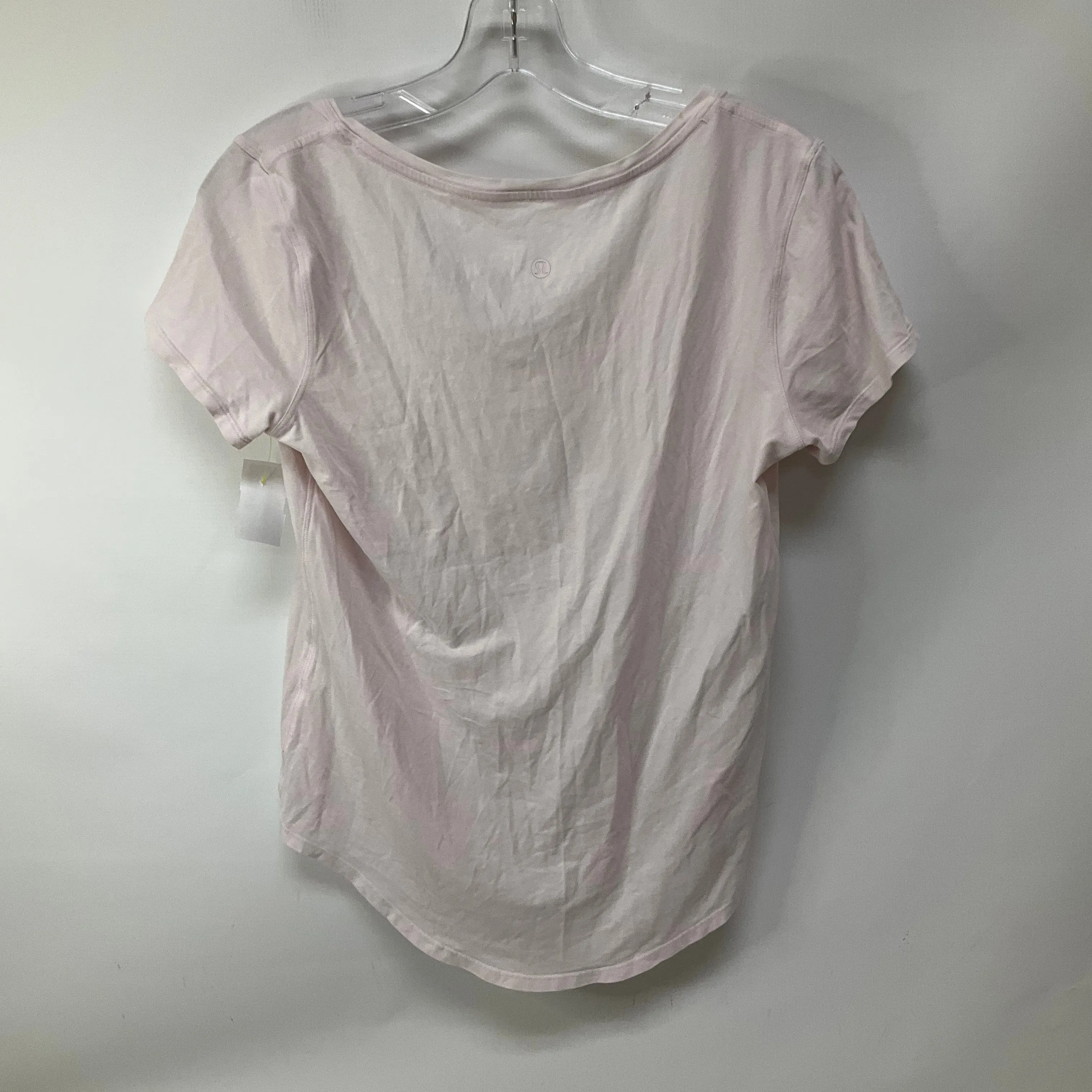 Athletic Top Short Sleeve By Lululemon In Pink, Size: 6