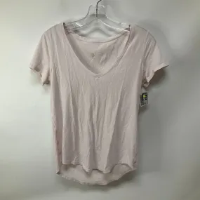 Athletic Top Short Sleeve By Lululemon In Pink, Size: 6