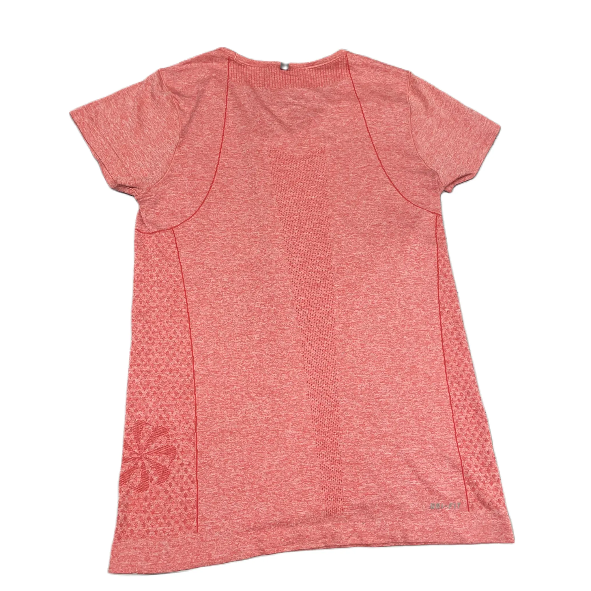 Athletic Top Short Sleeve By Nike In Pink, Size: S