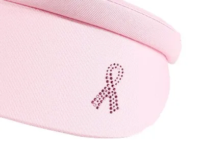 Audrey Pink Ribbon Visor - Powder Pink