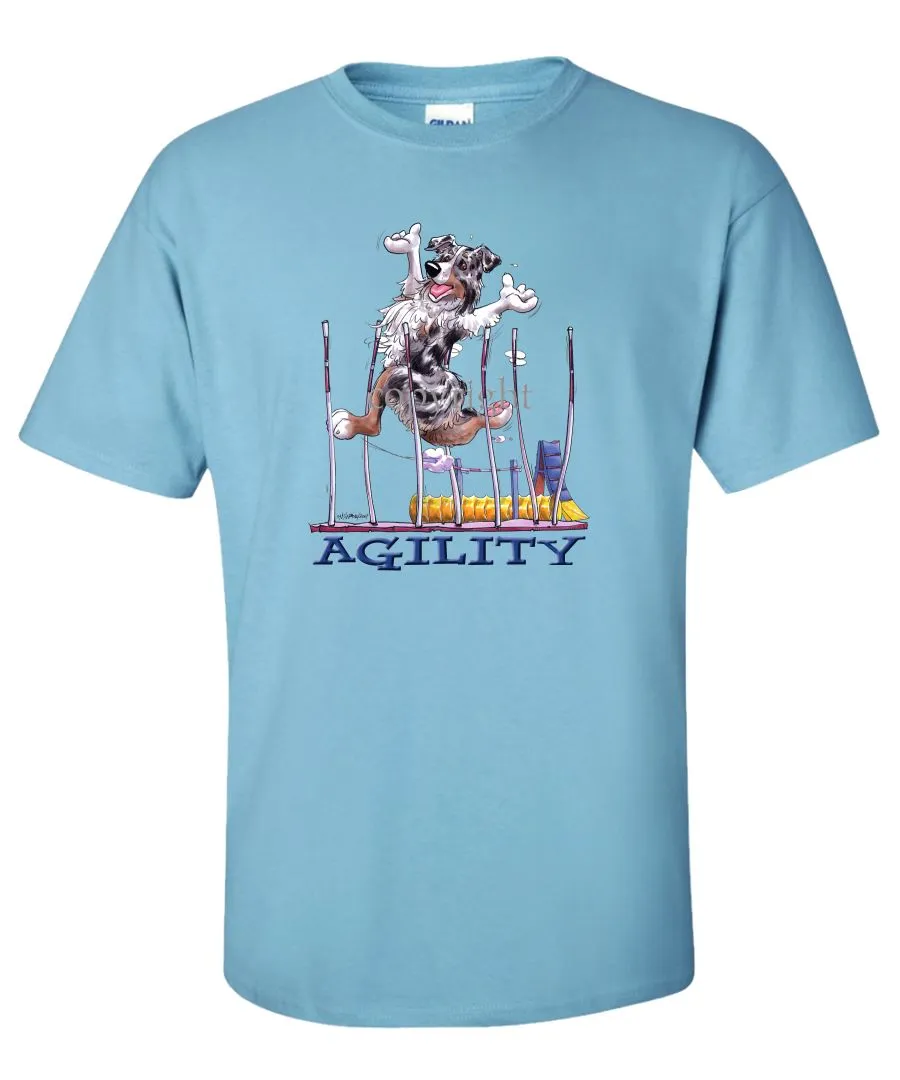 Australian Shepherd  Blue Merle - Agility Weave II - T-Shirt