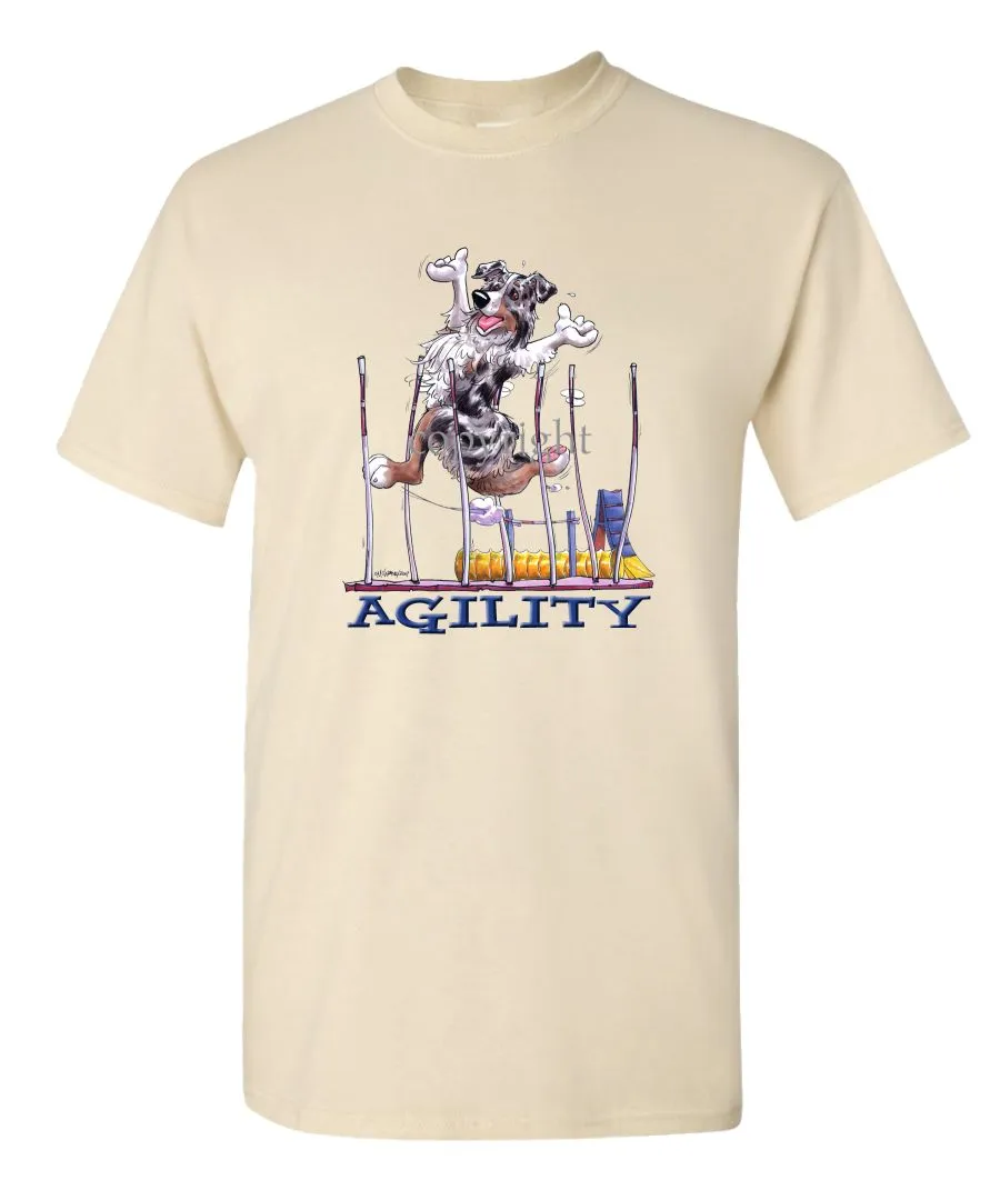 Australian Shepherd  Blue Merle - Agility Weave II - T-Shirt