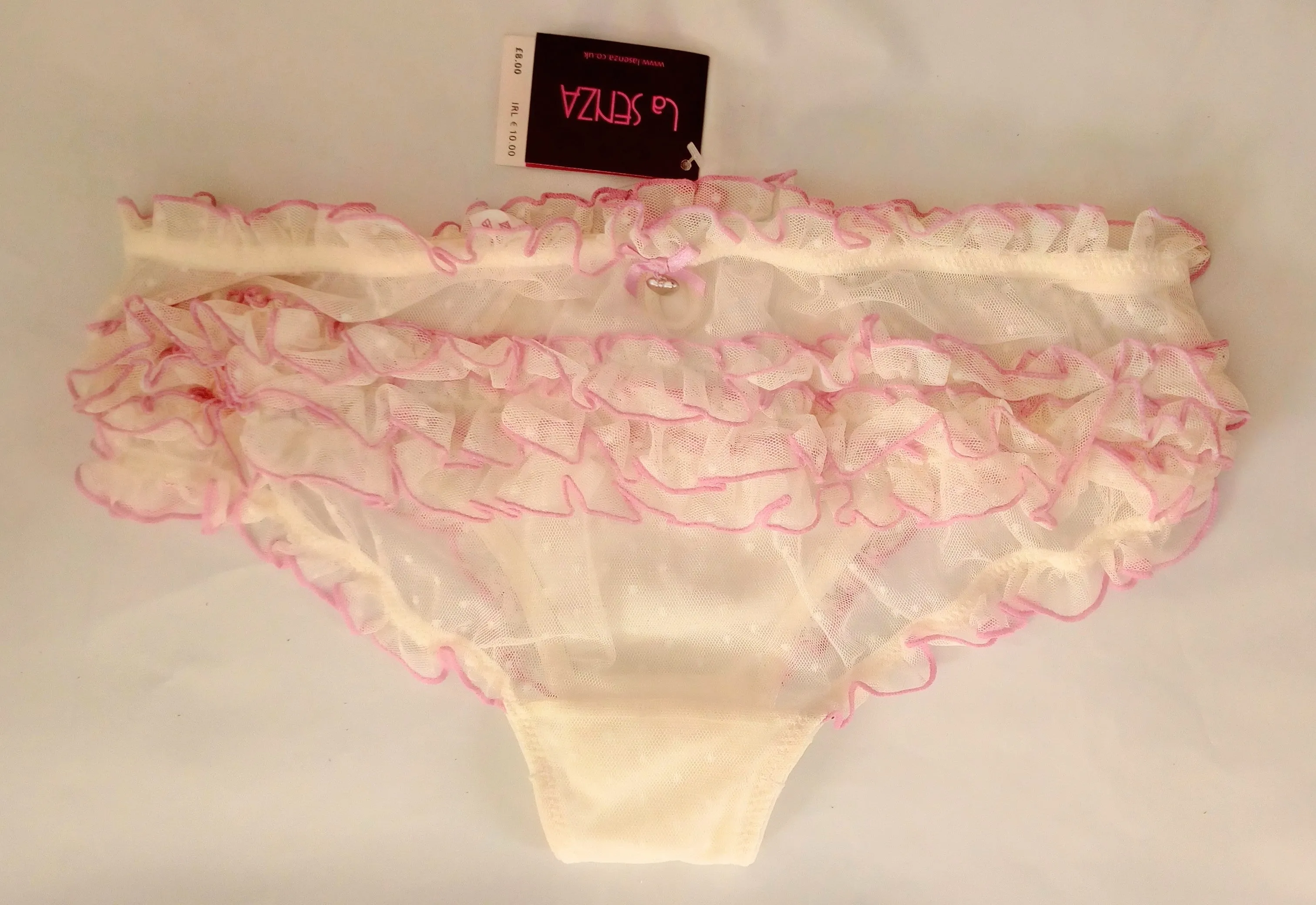 Balcony Underpants - LaSenza - Ivory/Pink