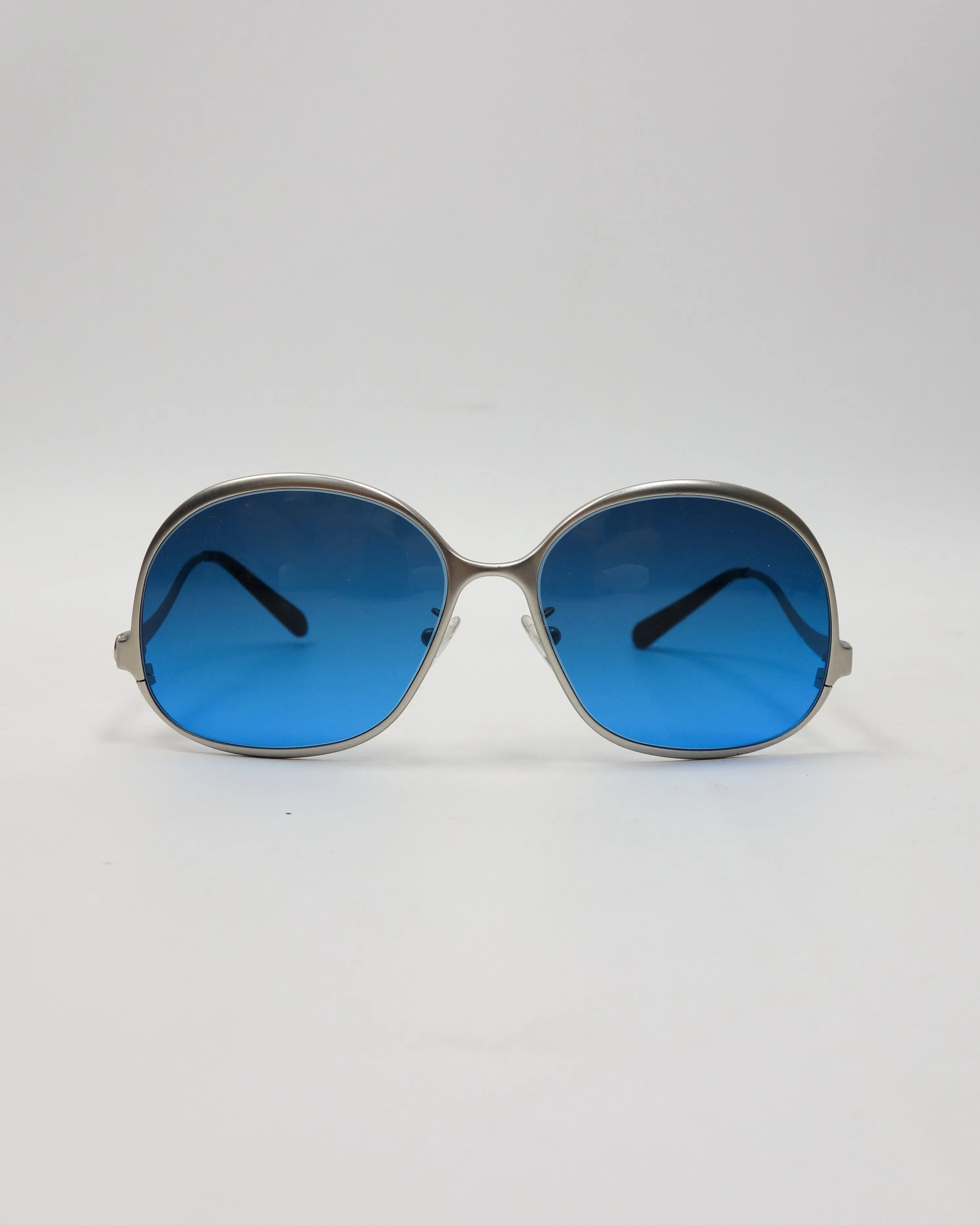 Balenciaga Metallic Blue Sunglasses 2000's