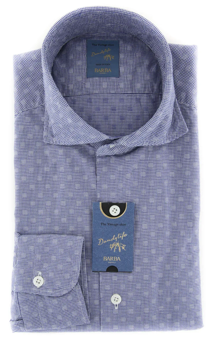 Barba Napoli Blue Shirt - Extra Slim