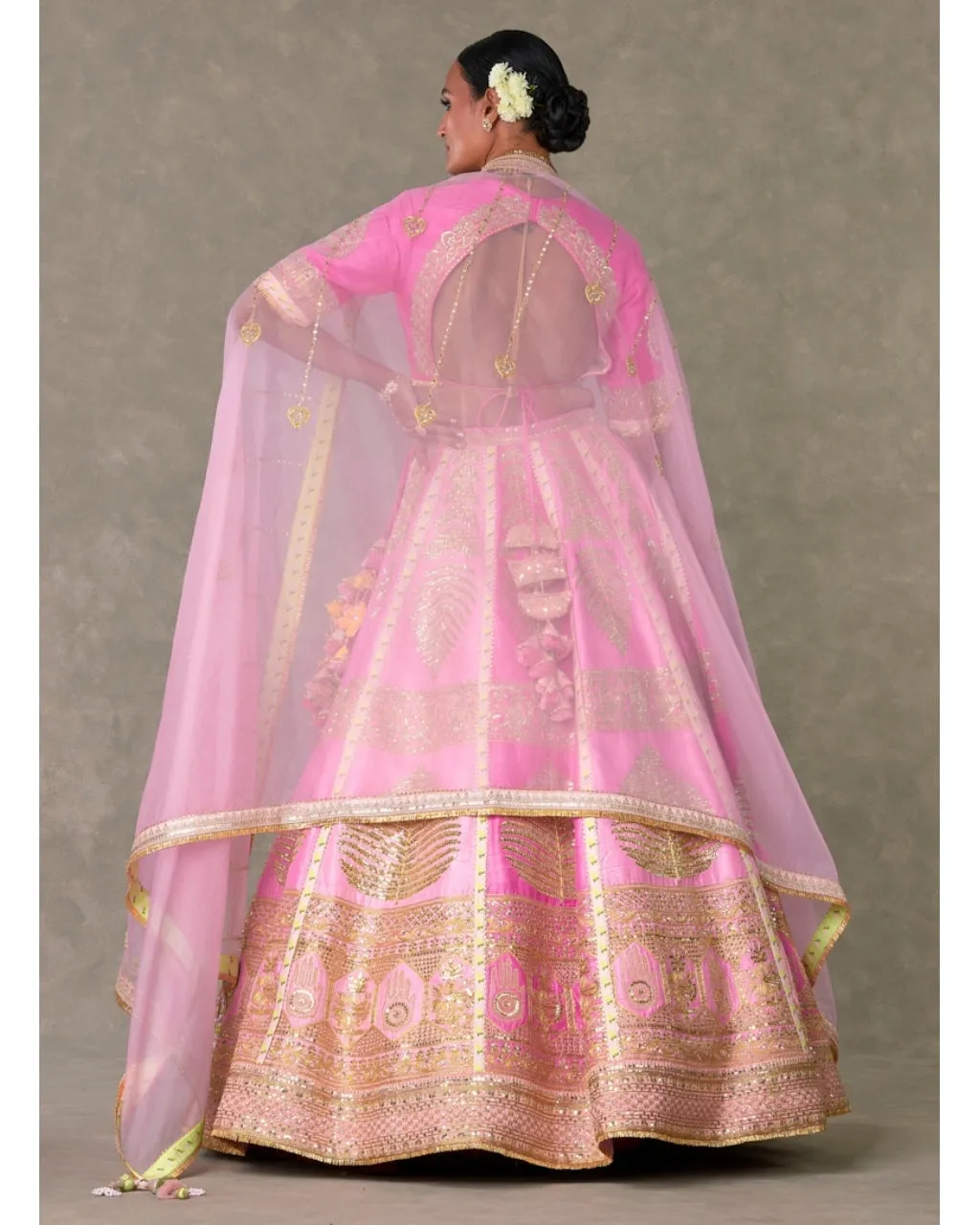 Barfi Pink Paan Patti Lehenga Set