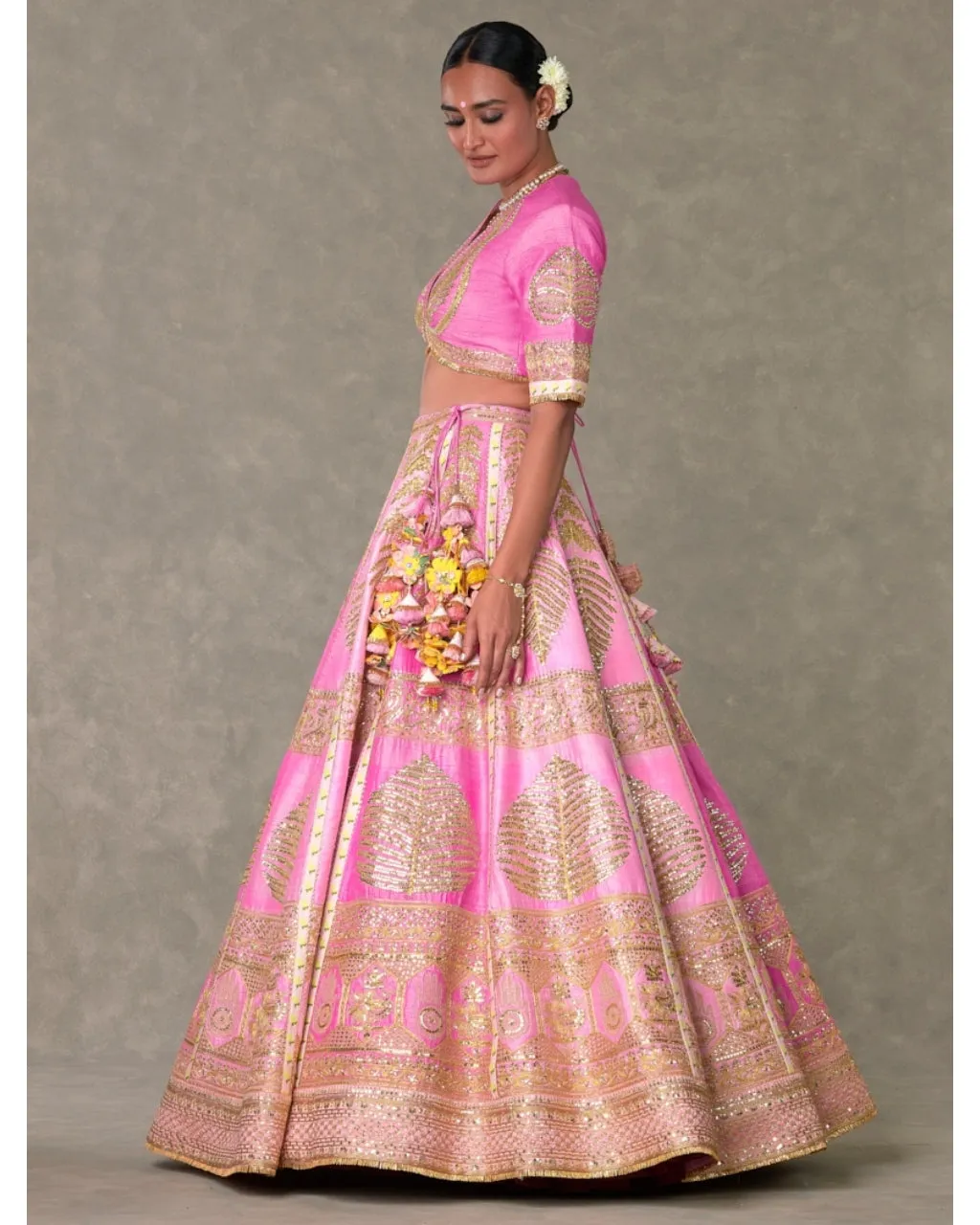 Barfi Pink Paan Patti Lehenga Set