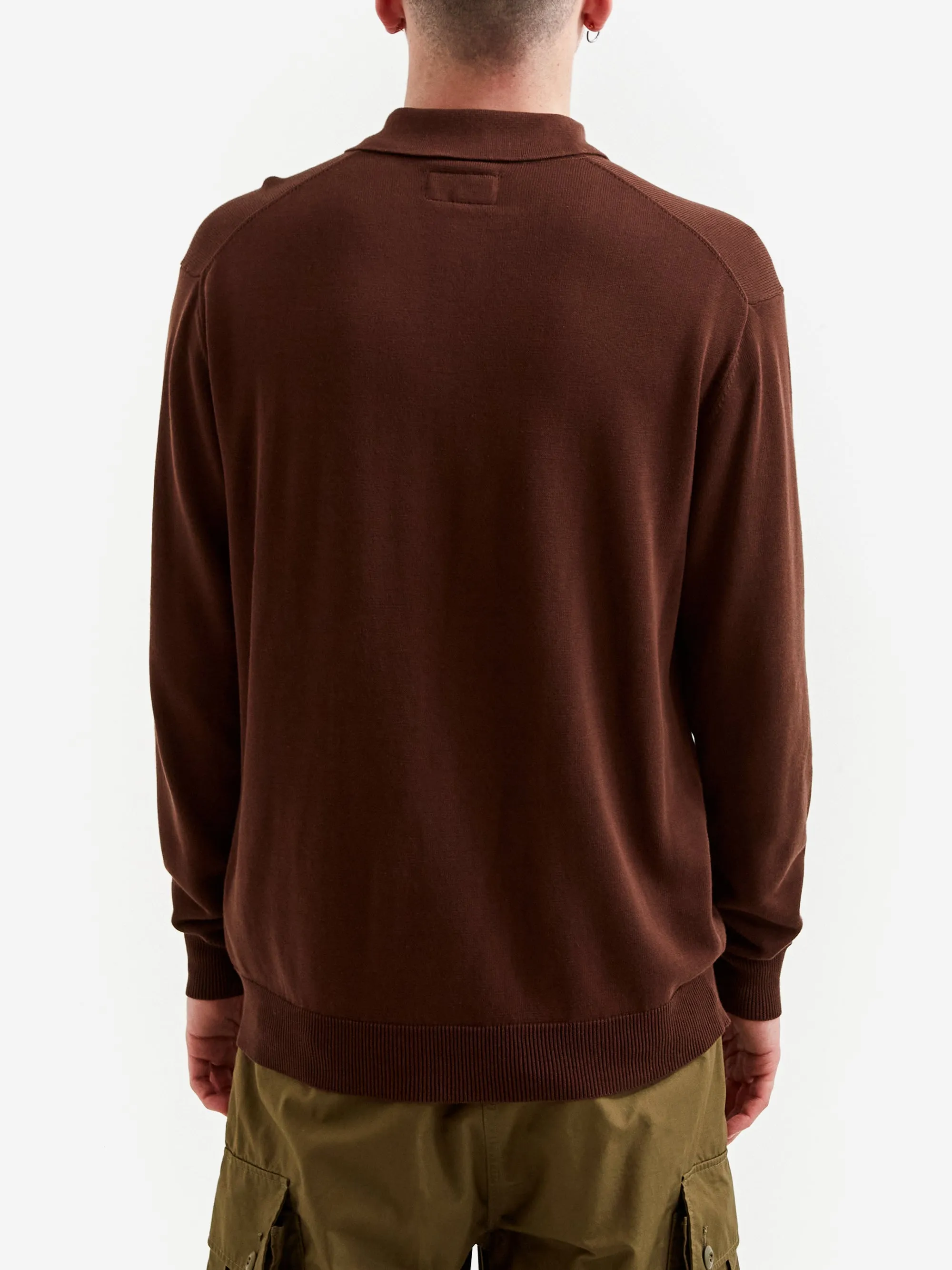 Beams Plus Knit Polo 12G - Brown