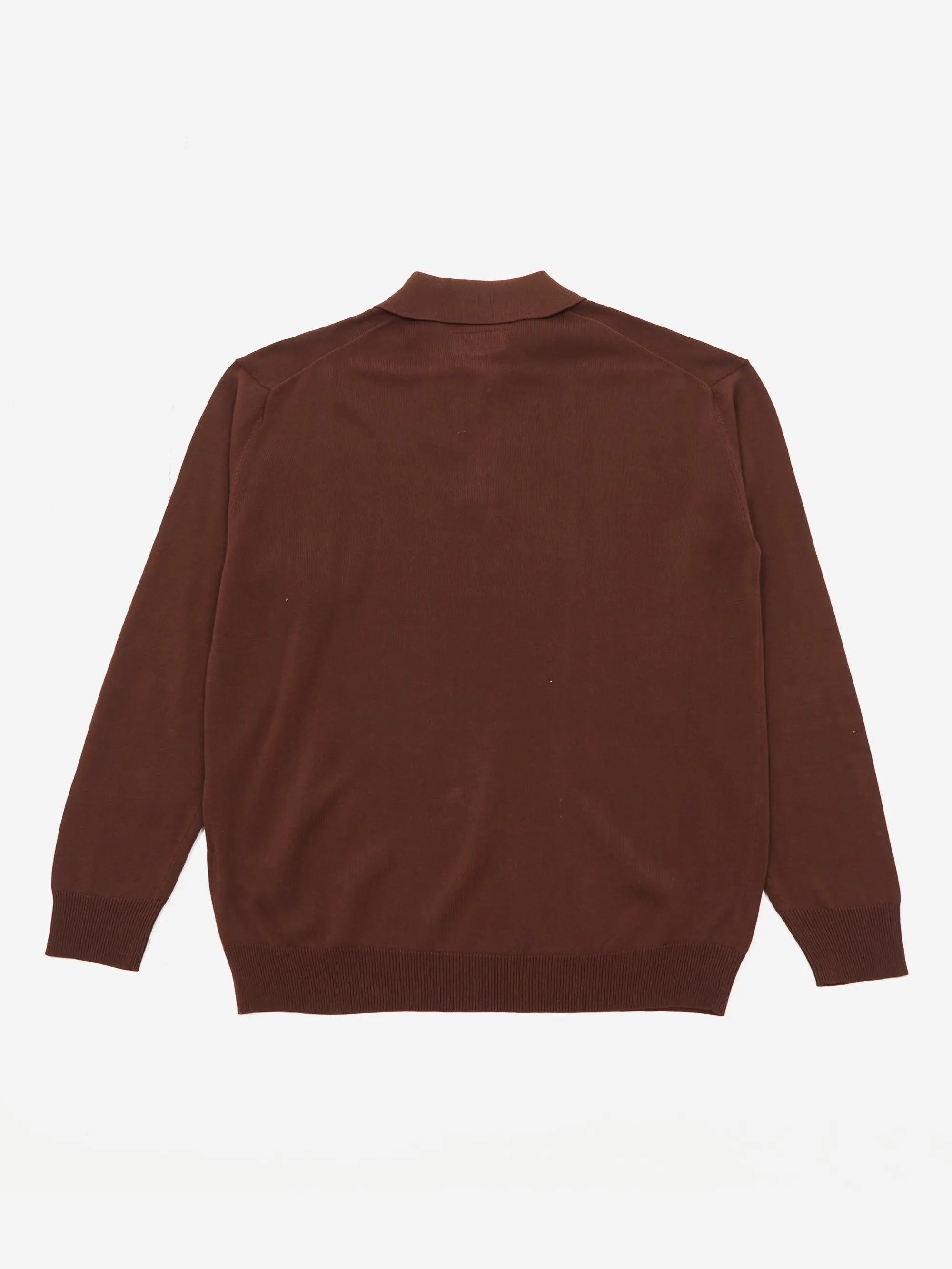 Beams Plus Knit Polo 12G - Brown