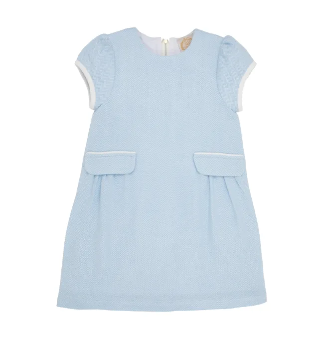 Beaufort Bonnet Betts Bow Dress, Beale Street Blue Herringbone