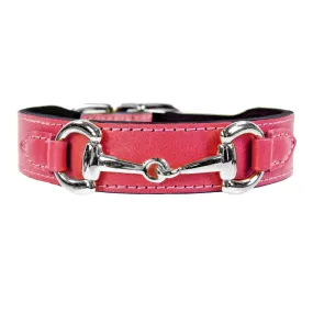 Belmont Dog Collar in Petal Pink & Nickel