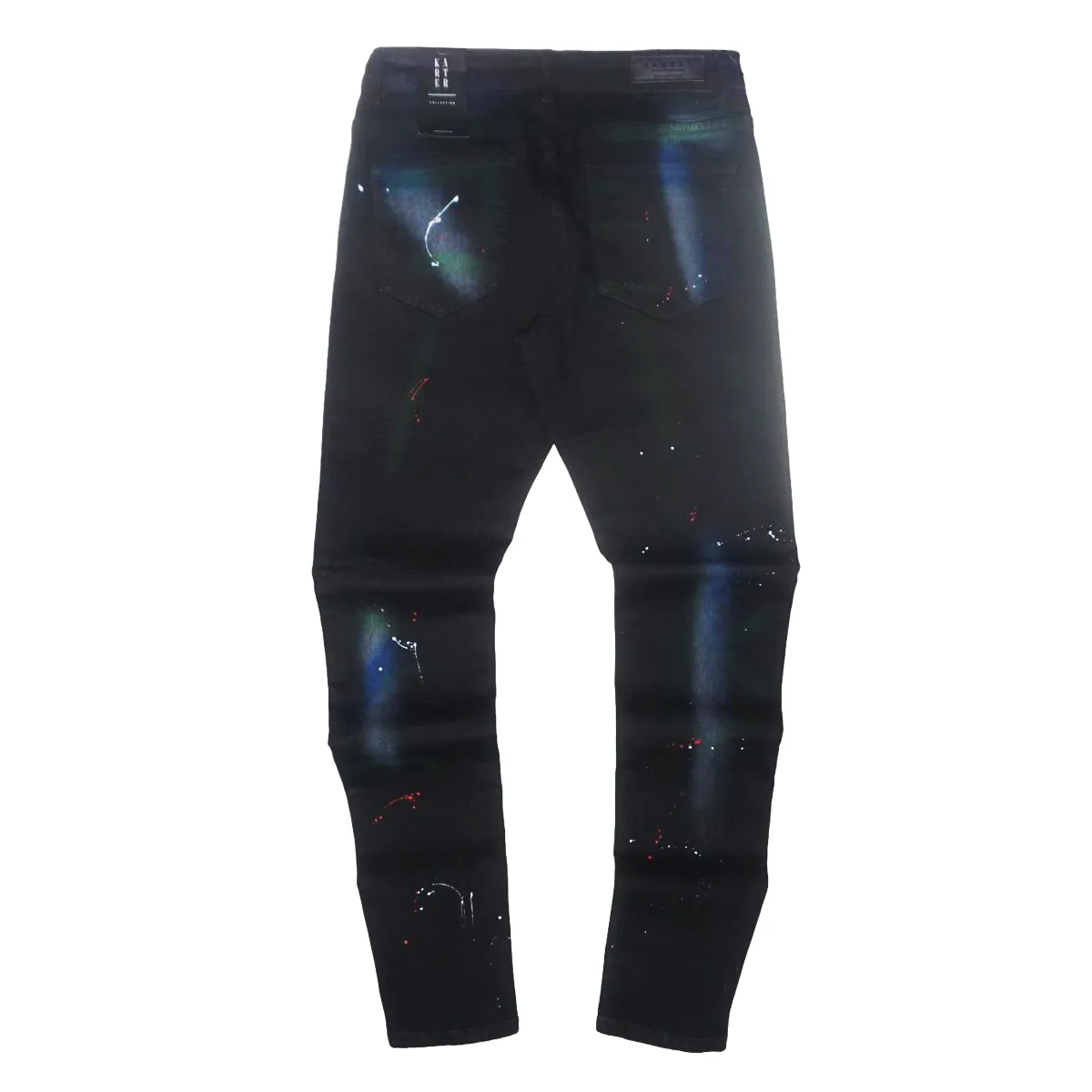 Beverly Paint Splatter Denim ( Black Galaxy / C7 )