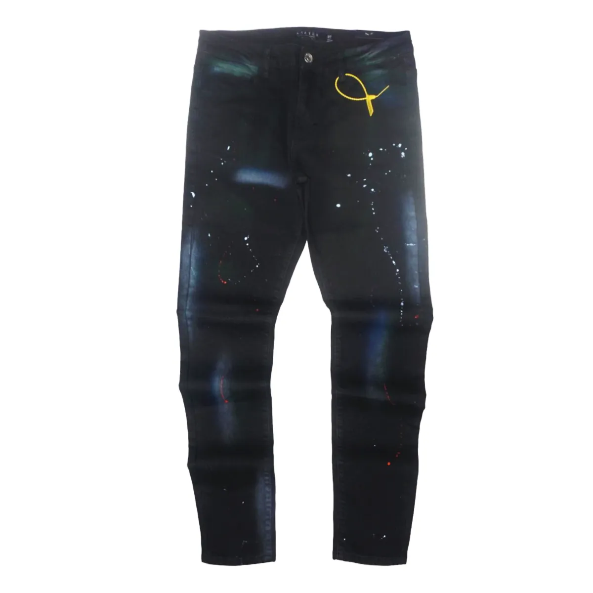 Beverly Paint Splatter Denim ( Black Galaxy / C7 )