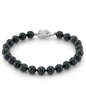 Black Akoya Pearl Bracelet, 6.0-6.5mm - Choose Your Quality