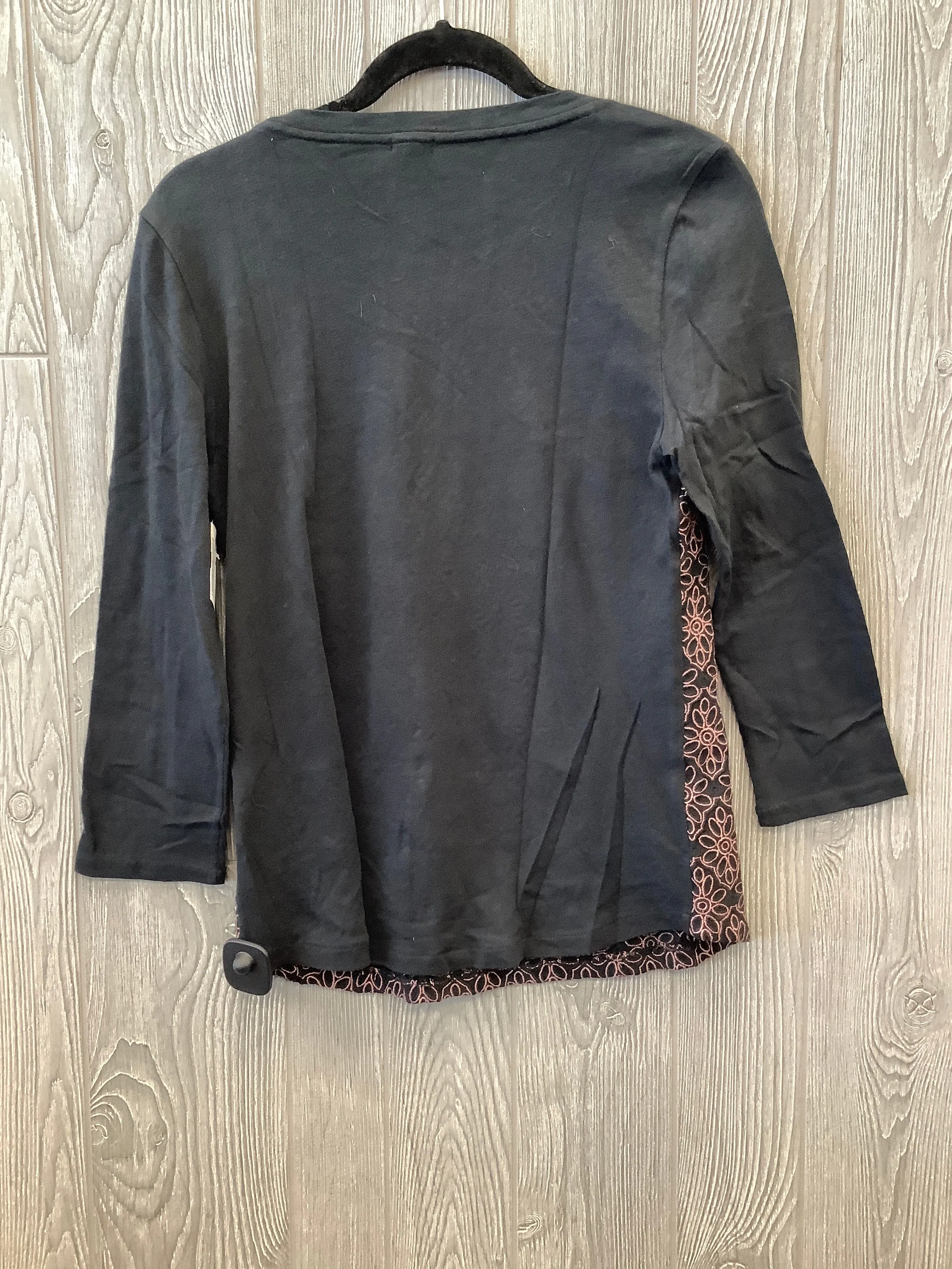 Black & Pink Top Long Sleeve J. Crew, Size M