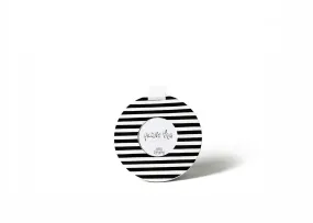 Black Medium Stripe Mini Round Frame