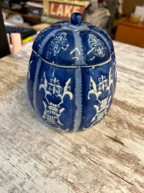 Blue & White Gourd Ginger Jar