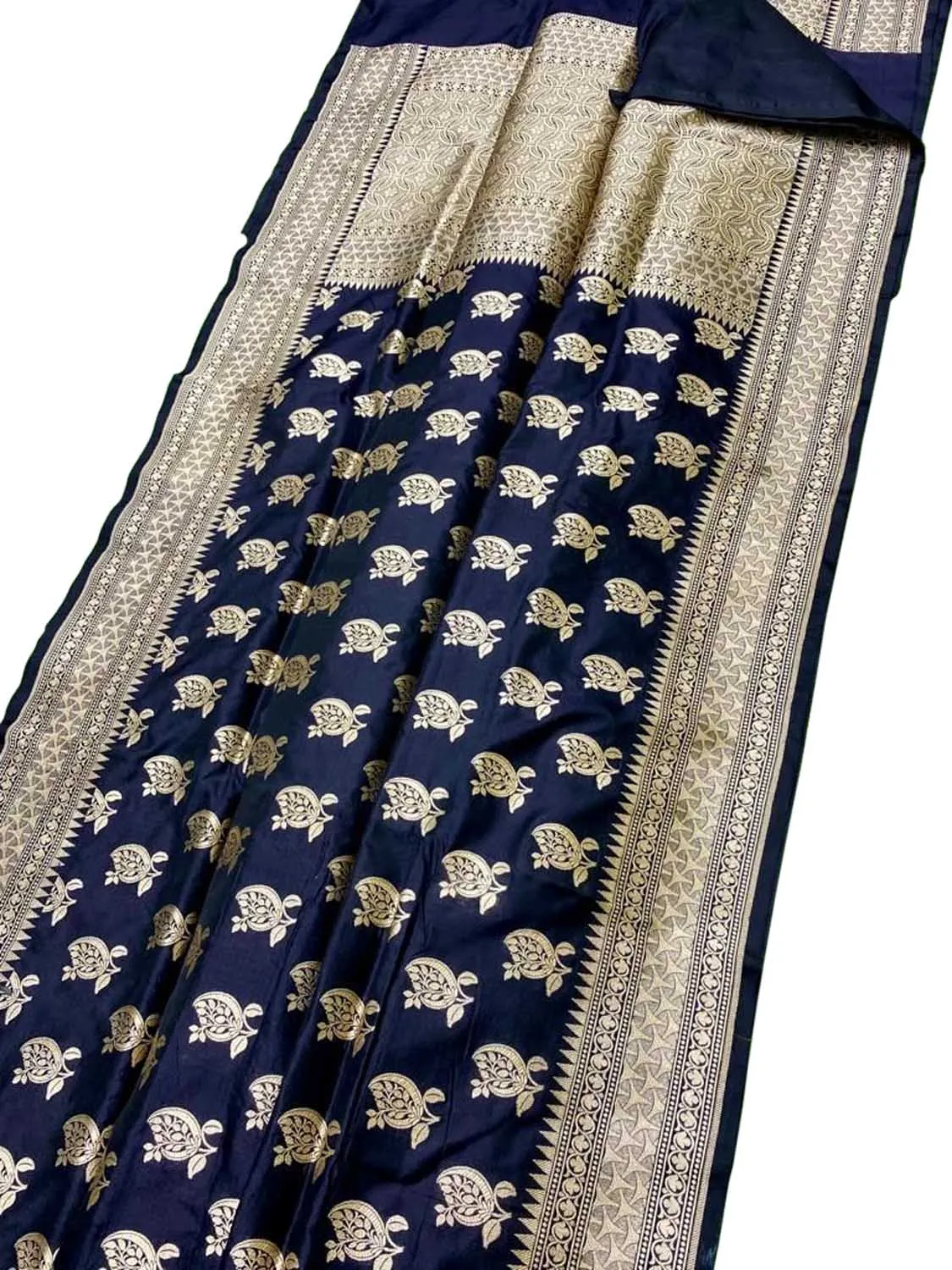 Blue Banarasi Handloom Pure Katan Silk Saree