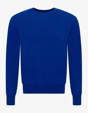 Blue Cut Out Detail Wool Sweater